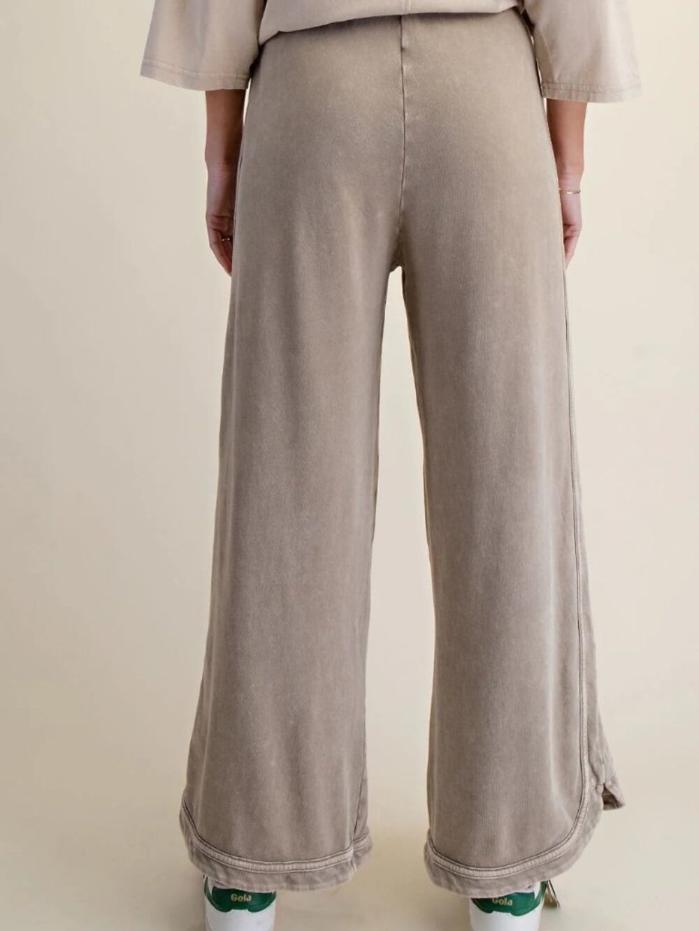 Three Bird Nest Mineral Wash Terry Knit Wide Leg Pants• XL - Picture 8 of 11
